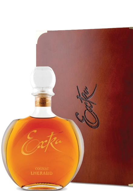 Cognac Lheraud Extra (karaf in kist)
